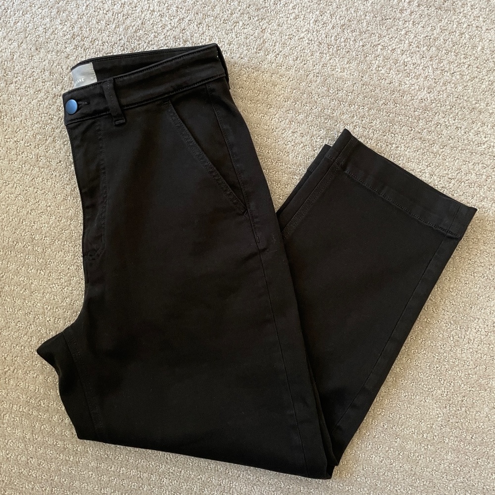 Everlane Black Straight Leg Crop Pants 10 Short